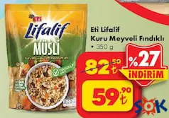 ETİ LİFALİF KURU MEYVELİ FINDIKLI MÜSLİ 350 G fiyat ve kampanya bilgisi